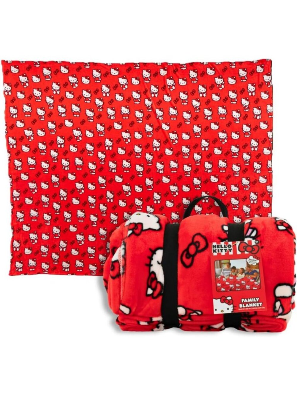 Super Cozy Oversized Family Blanket, 120"x108", Cute Character Design, Soft
